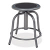 6800 Series Height Adjustable Metal Seat Swivel Stool, Supports Up to 300 lb, 18" to 24" Seat Height, Black Seat, Gray Base