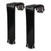 <strong>deflecto®</strong><br />Two Break-Resistant Plastic Partition Brackets, For 2.63 to 4.13 Wide Partition Walls, Black, 2/Pack