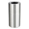 Single Recycling Receptacle, 20 gal, Steel, Brushed Aluminum