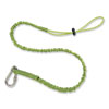 Squids 3101 Lanyard with Stainless Steel Carabiner + Cinch-Loop, 15 lb Max Working Capacity, 42" to 54" Long, Lime