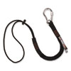 Squids 3105 Tool Lanyard with Aluminum Carabiner + Cinch-Loop, 15 lb Max Working Capacity, 32" to 48" Long, Black, 10/Pack