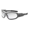 Skullerz Loki Safety Glasses/Goggles, Matte Gray Nylon Impact Frame, Clear Polycarbonate Lens, Ships in 1-3 Business Days