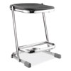 6600 Series Elephant Z-Stool, Backless, Supports Up to 500 lb, 22" Seat Height, Black Seat, Chrome Frame