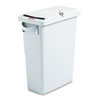 Slim Jim Confidential Document Waste Receptacle with Lid, 15.88 gal, Light Gray