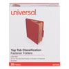 <strong>Universal®</strong><br />Six-Section Classification Folders, Heavy-Duty Pressboard Cover, 2 Dividers, 6 Fasteners, Letter Size, Brick Red, 20/Box