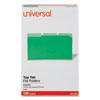 <strong>Universal®</strong><br />Deluxe Colored Top Tab File Folders, 1/3-Cut Tabs: Assorted, Legal Size, Bright Green/Light Green, 100/Box