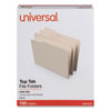 <strong>Universal®</strong><br />Top Tab File Folders, 1/3-Cut Tabs: Left Position, Letter Size, 0.75" Expansion, Manila, 100/Box