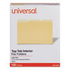 <strong>Universal®</strong><br />Interior File Folders, 1/3-Cut Tabs: Assorted, Letter Size, 11-pt Stock, Yellow, 100/Box