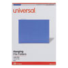 <strong>Universal®</strong><br />Deluxe Bright Color Hanging File Folders, Letter Size, 1/5-Cut Tabs, Blue, 25/Box