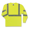 GloWear 8391 Class 3 Hi-Vis Long Sleeve Shirt, Polyester, Lime, 2X-Large