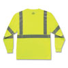 GloWear 8391 Class 3 Hi-Vis Long Sleeve Shirt, Polyester, Lime, Large