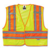 GloWear 8245PSV Class 2 Public Safety Vest, Polyester, 2X-Large/3X-Large, Lime