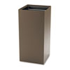 Public Square Recycling Receptacles, 31 gal, Steel, Brown