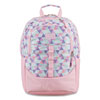 Geometric Backpack, Fits Device Up to 15.9", 12.5 x 7.63 x 18, Pink/Purple