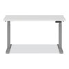AdaptivErgo Sit-Stand Three-Stage Electric Height-Adjustable Table with Memory Controls, 60” x 24” x 30" to 49", White