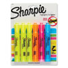 Tank Style Highlighters, Assorted Ink Colors, Chisel Tip, Assorted Barrel Colors, 6/Set
