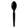 <strong>Boardwalk®</strong><br />Heavyweight Wrapped Polystyrene Cutlery, Teaspoon, Black, 1,000/Carton