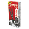 <strong>Sharpie® S-Gel™</strong><br />S-Gel High-Performance Gel Pen, Retractable, Extra-Fine 0.38 mm, Black Ink, Black Barrel, Dozen