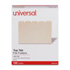 <strong>Universal®</strong><br />Top Tab File Folders, 1/5-Cut Tabs: Assorted, Letter Size, 0.75" Expansion, Manila, 100/Box