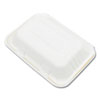 <strong>Boardwalk®</strong><br />Bagasse PFAS-Free Food Containers, Hoagie/Hinged Lid, 1-Compartment, 6 x 3 x 9, White, Bamboo/Sugarcane, 250/Carton