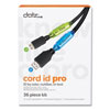 Cord ID PRO, (12) Cable Identifiers, (12) Device Stickers, (12) Customizable Inserts