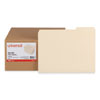 <strong>Universal®</strong><br />Top Tab File Folders, 1/3-Cut Tabs: Assorted, Letter Size, 0.75" Expansion, Manila, 250/Box