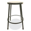 <strong>Alera®</strong><br />Industrial Metal Shop Stool, Backless, Supports Up to 300 lb, 24" Seat Height, Brown Seat, Gray Base