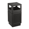 Canmeleon Side-Open Receptacle, Square, Polyethylene, 38 Gal, Textured Black