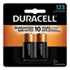<strong>Duracell®</strong><br />Specialty High-Power Lithium Battery, 123, 3 V, 2/Pack