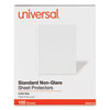 <strong>Universal®</strong><br />Standard Sheet Protector, Standard, 8.5 x 11, Clear, Non-Glare, 100/Box