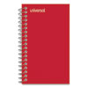 Wirebound Memo Book, Narrow Rule, Red Cover, (50) 5 x 3 Sheets, 12/Pack
