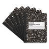 <strong>Universal®</strong><br />Composition Book, Wide/Legal Rule, Black Marble Cover, (100) 9.75 x 7.5 Sheets, 6/Pack