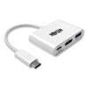 <strong>Tripp Lite</strong><br />USB 3.1 Gen 1 USB-C to HDMI 4K Adapter, USB-A/USB-C PD Charging Ports, 3", White