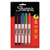 Ultra Fine Tip Permanent Marker, Extra-Fine Needle Tip, Assorted Colors, 5/set