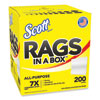 <strong>Scott®</strong><br />Rags in a Box, POP-UP Box, 12 x 9, White, 200/Box
