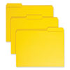 <strong>Smead™</strong><br />Reinforced Top Tab Colored File Folders, 1/3-Cut Tabs: Assorted, Letter Size, 0.75" Expansion, Yellow, 100/Box