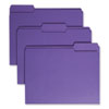 <strong>Smead™</strong><br />Colored File Folders, 1/3-Cut Tabs: Assorted, Letter Size, 0.75" Expansion, Purple, 100/Box