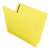<strong>Smead™</strong><br />Heavyweight Colored End Tab Fastener Folders, 0.75" Expansion, 2 Fasteners, Letter Size, Yellow Exterior, 50/Box