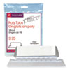 <strong>Smead™</strong><br />Poly Index Tabs and Inserts For Hanging File Folders, 1/5-Cut, White/Clear, 2.25" Wide, 25/Pack