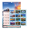 Scenic Monthly Wall Calendar, Scenic Landscape Photography, 12 x 17, White/Multicolor Sheets, 12-Month (Jan to Dec): 2023