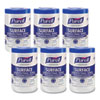 Healthcare Surface Disinfecting Wipes, 1-Ply, 7" x 10", Unscented, White, 110 Wipes/Canister, 6 Canisters/Carton