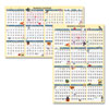 Recycled Seasonal Laminated Wall Calendar, Illustrated Seasons Artwork, 24 x 37, 12-Month (Jan to Dec): 2025