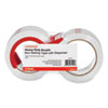 Heavy-Duty Acrylic Box Sealing Tape with Dispenser, 3" Core, 1.88" x 54.6 yds, Clear, 2/Pack