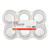 Deluxe General-Purpose Acrylic Box Sealing Tape, 1.7 mil, 3" Core, 1.88" x 109 yds, Clear, 6/Pack