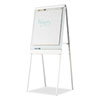 Polarity Height Adjustable Dry Erase Flipchart Easel, 30 x 20-31 x 50-74 Easel, 30 x 38 Board, White Surface, Silver Frame