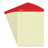 <strong>Universal®</strong><br />Perforated Ruled Writing Pads, Wide/Legal Rule, Red Headband, 50 Canary-Yellow 8.5 x 11.75 Sheets, Dozen