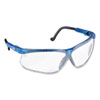 Genesis Safety Eyewear, Translucent Blue/Black Frame, Clear Lens