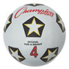 <strong>Champion Sports</strong><br />Rubber Sports Ball, For Soccer, No. 4 Size, White/Black