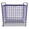 <strong>Champion Sports</strong><br />Lockable Ball Storage Cart, Fits Approximately 24 Balls, Metal, 37" x 22" x 20", Blue