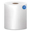 Essential Hard Roll Towels for Business, Absorbency Pockets, 1-Ply, 8" x 800 ft,  1.5" Core, White, 12 Rolls/Carton